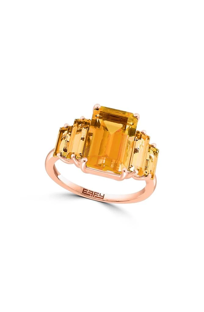 商品Effy|14K Rose Gold Semiprecious 5-Stone Ring,价格¥5248,第1张图片