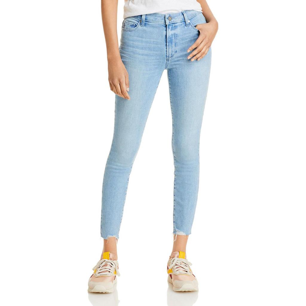Paige Womens Hoxton Denim Distressed Skinny Jeans商品第1张图片规格展示