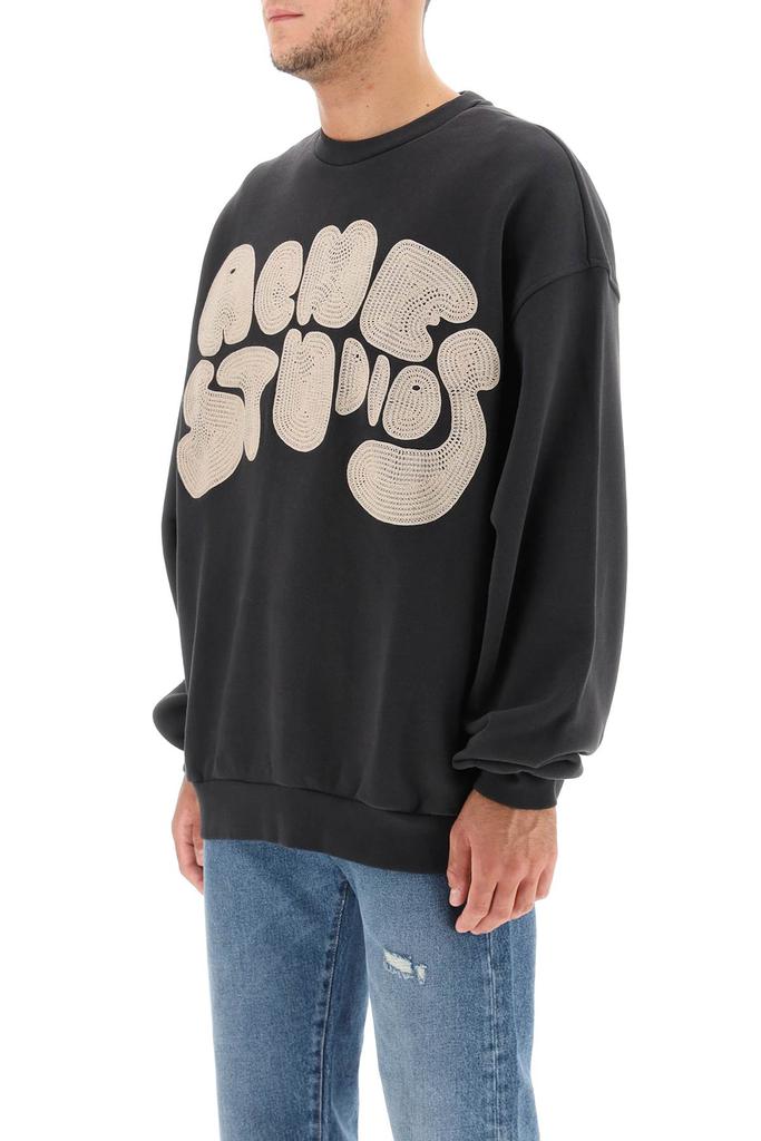 Acne studios oversized sweatshirt with embroidered logo商品第4张图片规格展示