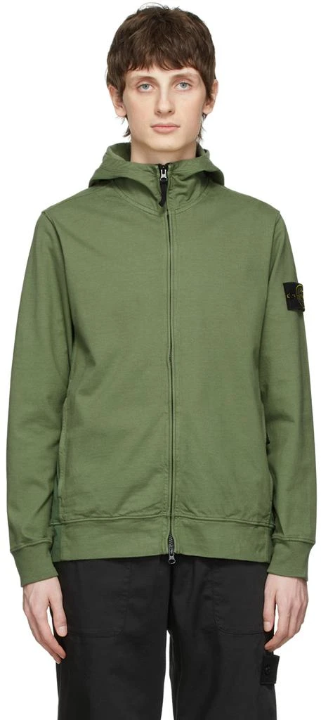 商品Stone Island|Green Cotton Hoodie,价格¥2303,第1张图片