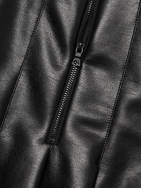 Carter Vegan Leather Pleated Miniskirt商品第7张图片规格展示
