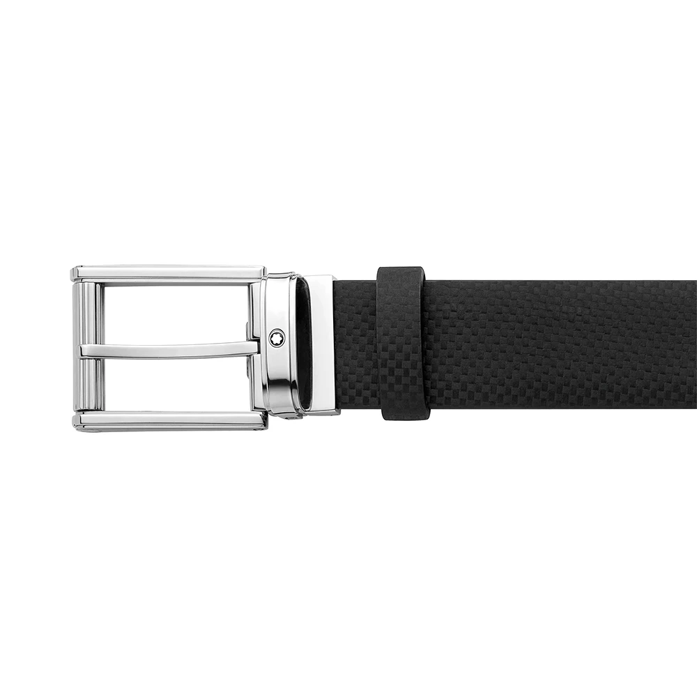 MONT BLANC 男士黑色皮革腰带 123908 商品