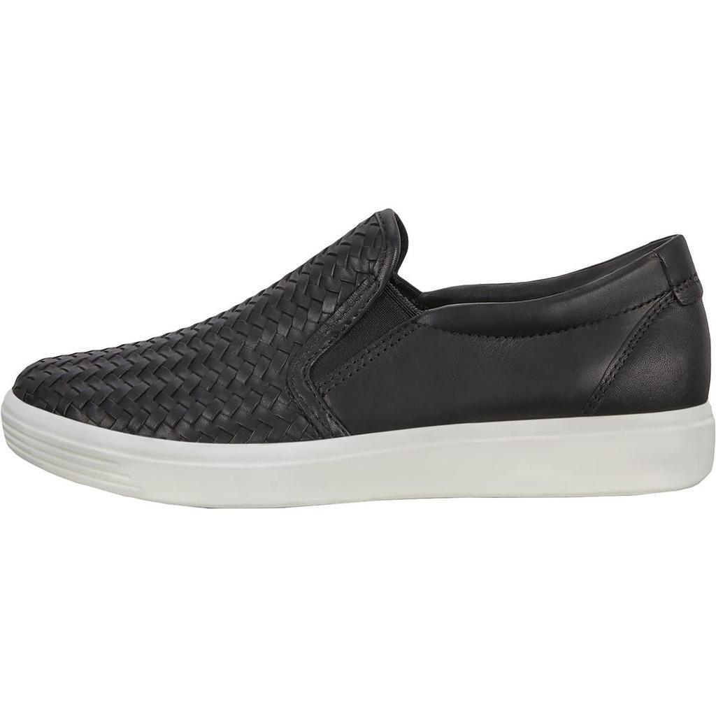 商品ECCO|ECCO Womens Soft 7 Leather Low Top Slip-On Sneakers,价格¥682,第4张图片详细描述