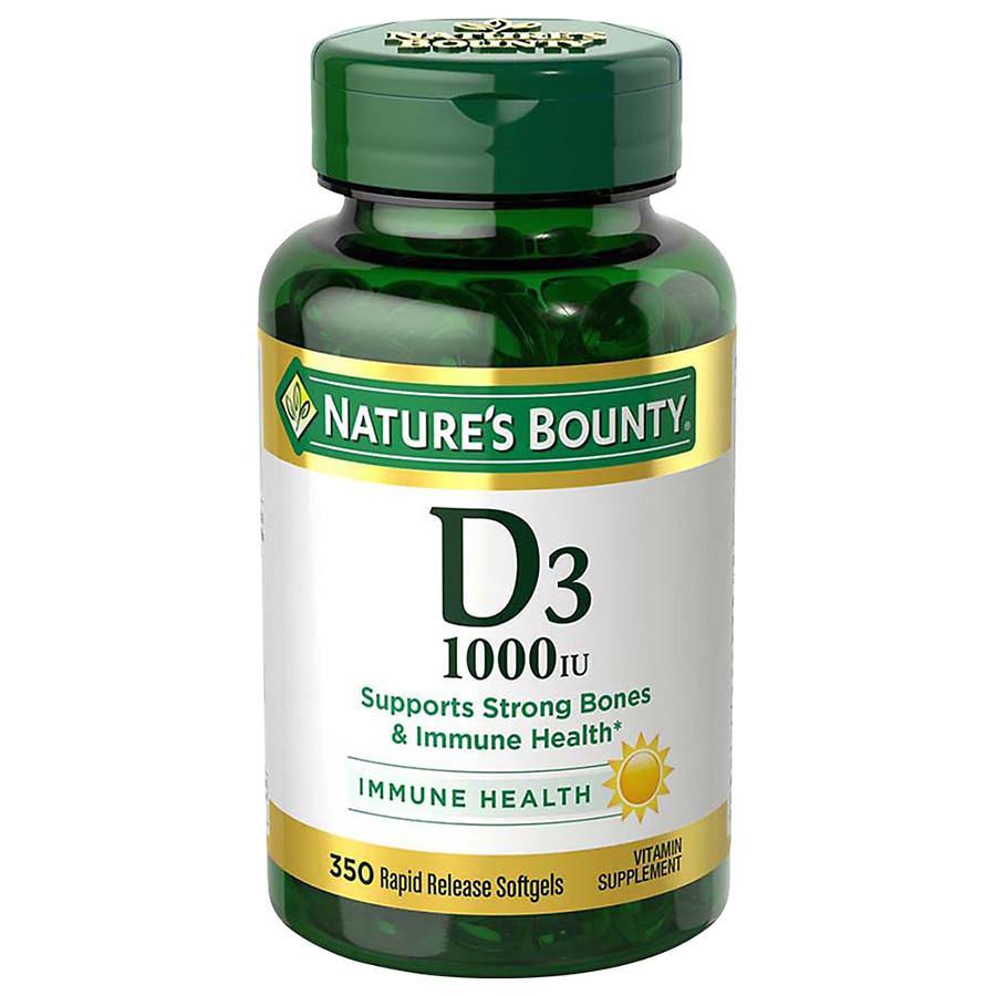 商品Nature's Bounty|D3-1000 IU Dietary Supplement Rapid Release Liquid Softgels,价格¥151,第1张图片