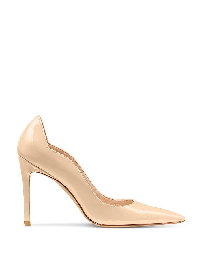 商品Stuart Weitzman|Women's Stuart Pointed Toe Scalloped Edge High Heel Pumps,价格¥1180,第2张图片详细描述