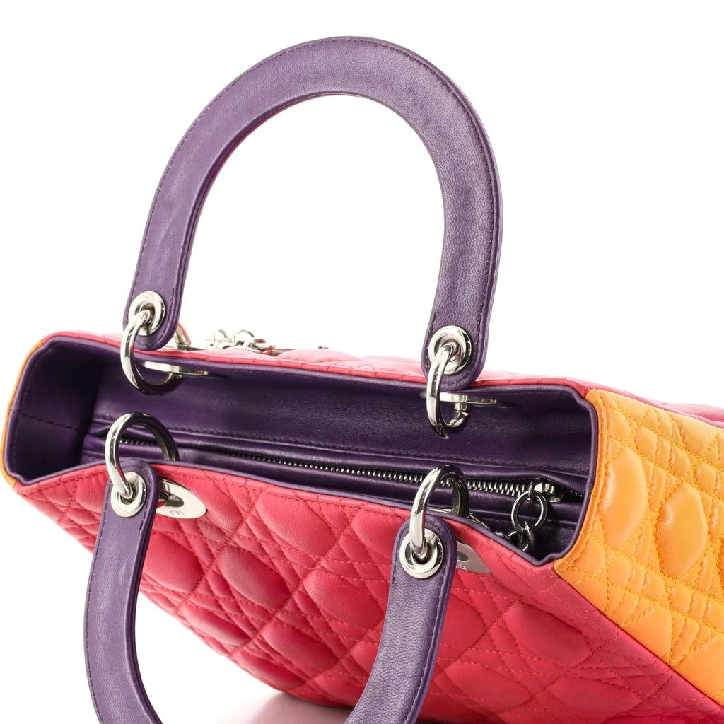 Christian Dior Tricolor Lady Dior Bag Cannage Quilt Grained Lambskin Medium 商品