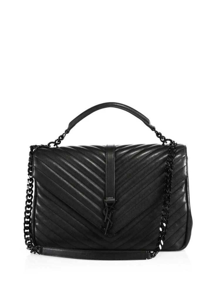 商品Yves Saint Laurent|Large College Monogram Leather Shoulder Bag,价格¥19408,第1张图片