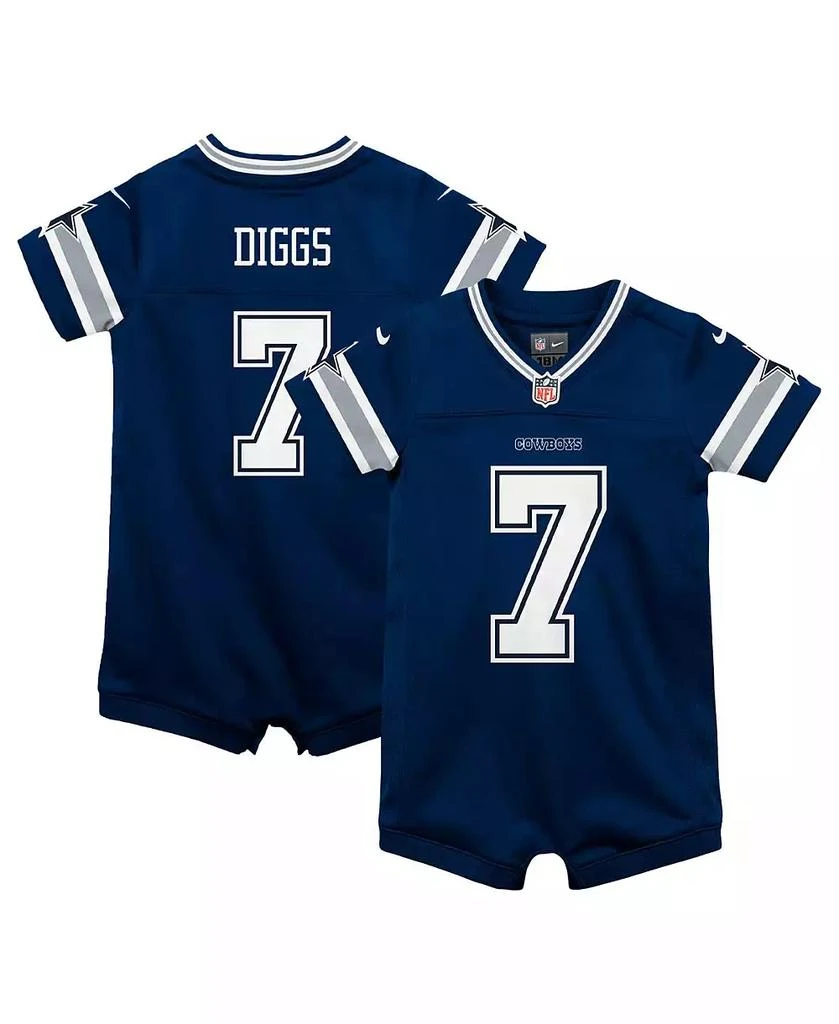 商品NIKE|Infant Boys and Girls Trevon Diggs Navy Dallas Cowboys Game Romper Jersey,价格¥277,第1张图片