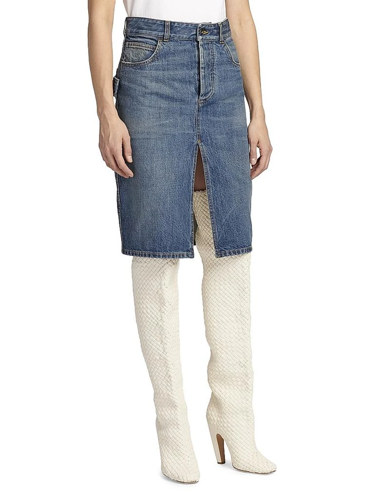 商品Bottega Veneta|Denim Slit Pencil Skirt,价格¥6348,第4张图片详细描述