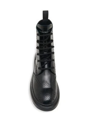 商品Alexander McQueen|Brogue Wingtip Leather Platform Combat Boots,价格¥2343,第5张图片详细描述