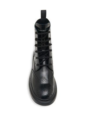 商品Alexander McQueen|Brogue Wingtip Leather Platform Combat Boots,价格¥2286,第7张图片详细描述