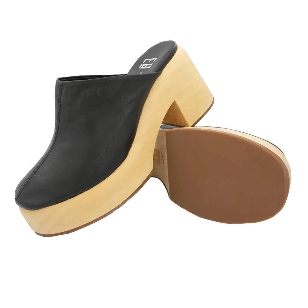 商品MIISTA|Ladies Robertha Black Platform Clogs,价格¥383,第2张图片详细描述