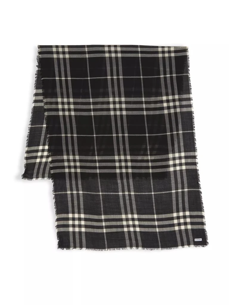 商品Burberry|Giant Check Wool Scarf,价格¥2570,第1张图片