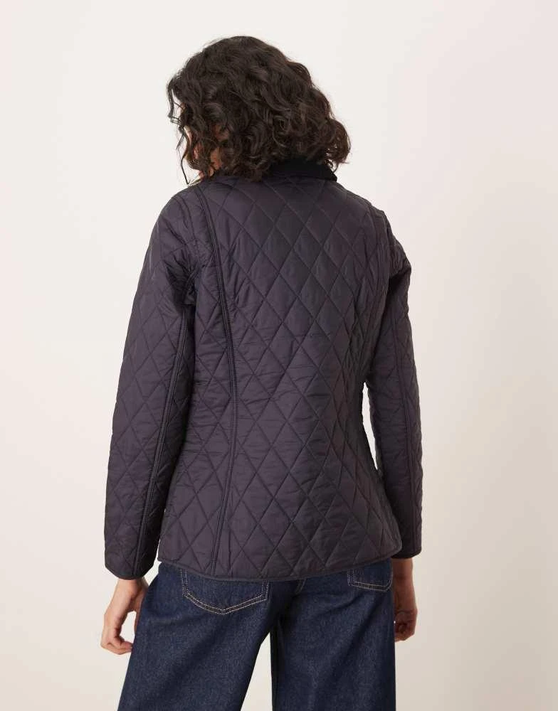商品Barbour|Barbour Annandale diamond quilt jacket with cord collar in navy,价格¥1021,第4张图片详细描述
