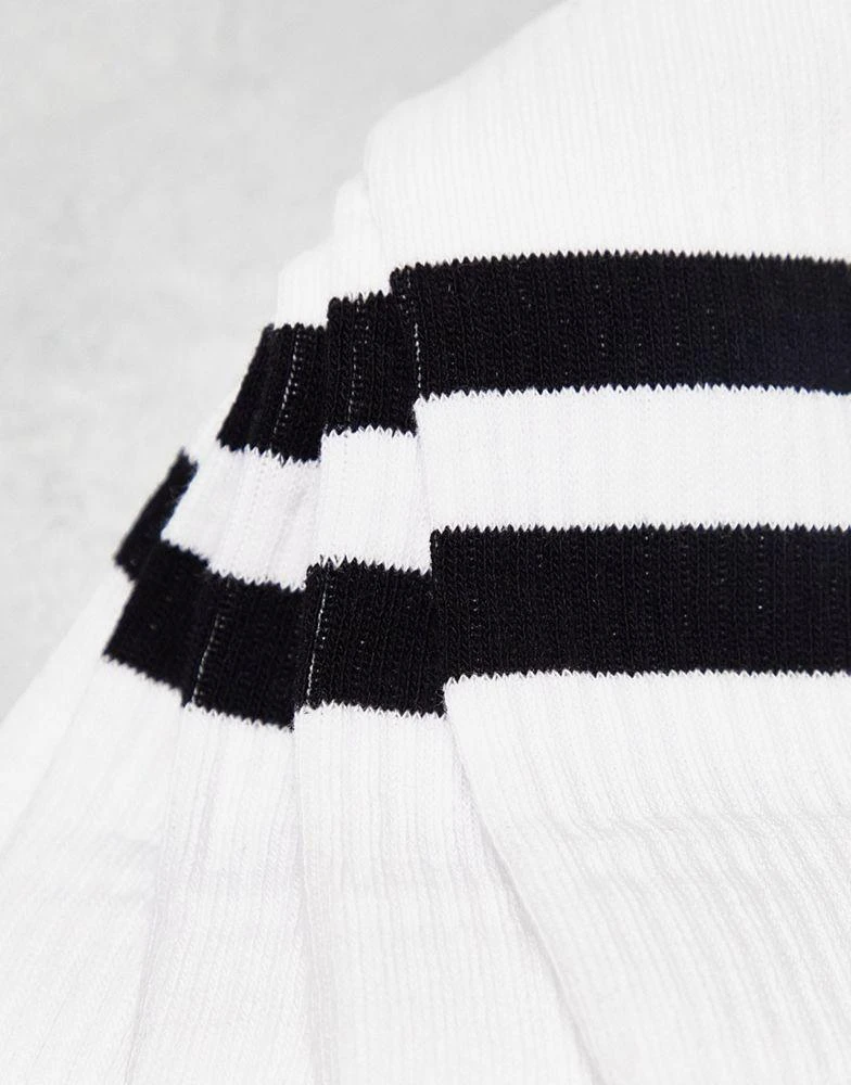 商品ASOS|ASOS DESIGN 5 pack sport socks in white with black stripe,价格¥159,第4张图片详细描述