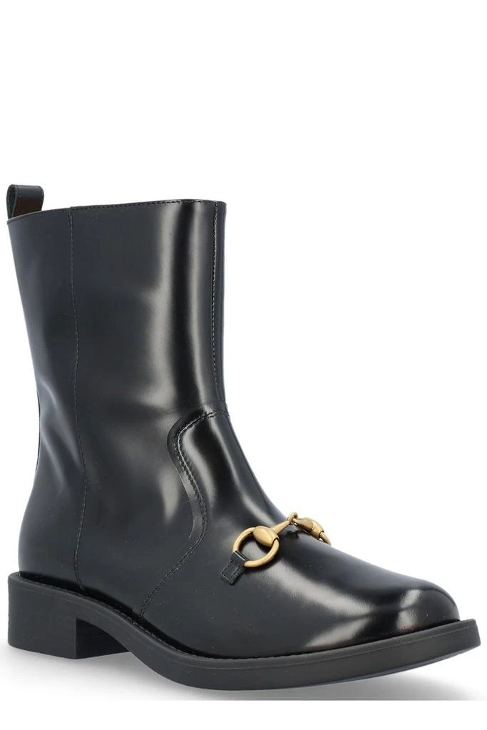 商品Gucci|Gucci Kids Horsebit Detailed Round Toe Ankle Boots,价格¥3851,第2张图片详细描述