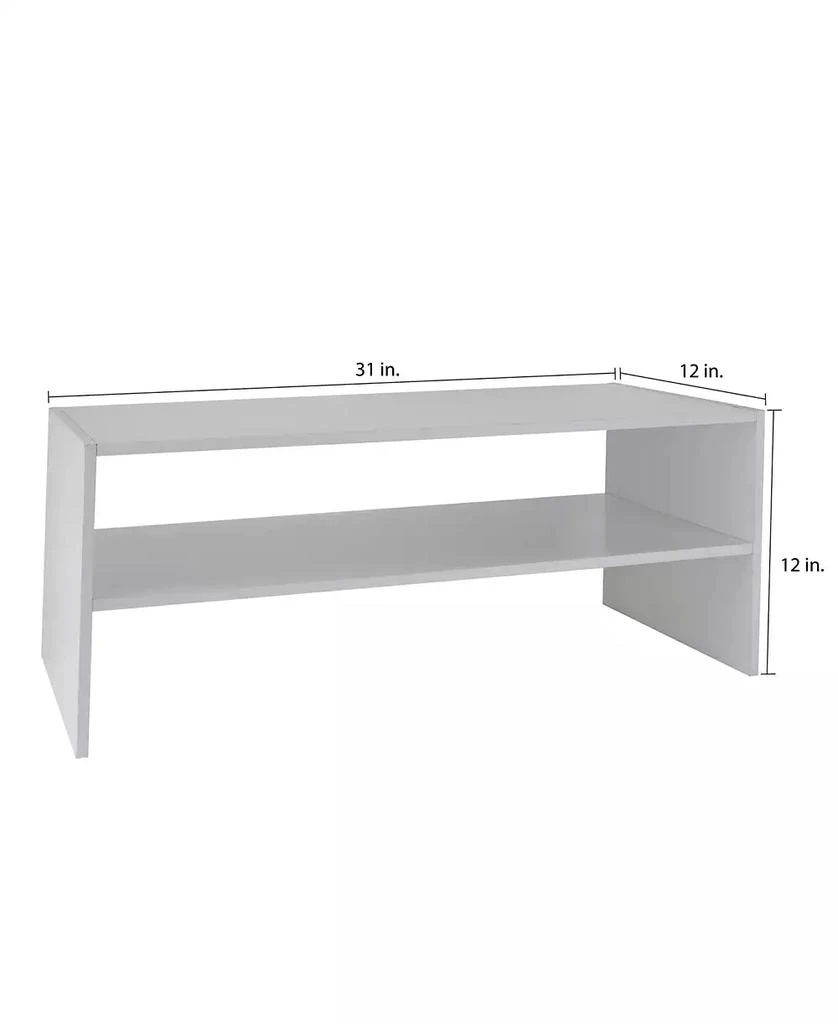 商品Organize it All|2 Shelf Stackable Shoe Rack in White,价格¥410,第3张图片详细描述