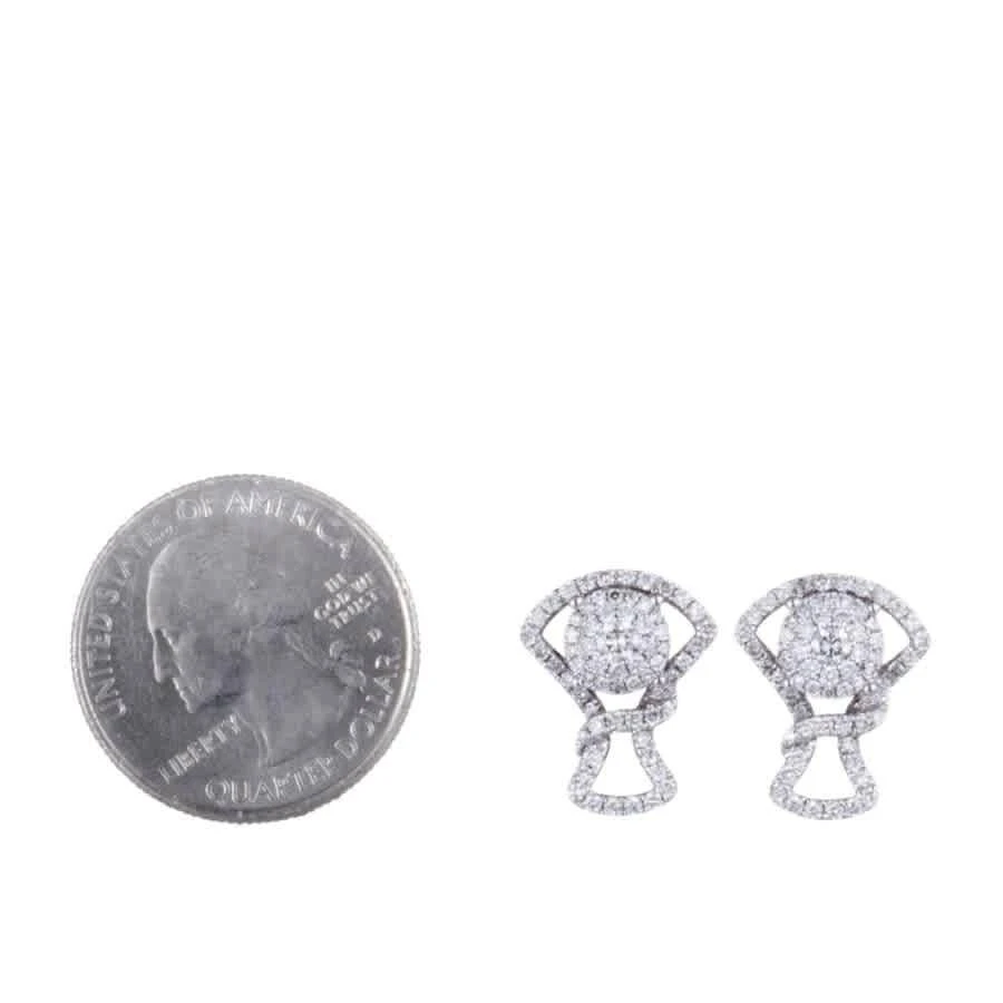 商品LB Exclusive|14K White Gold Full  1ct Diamond Pave Stud Earrings,价格¥9375,第2张图片详细描述