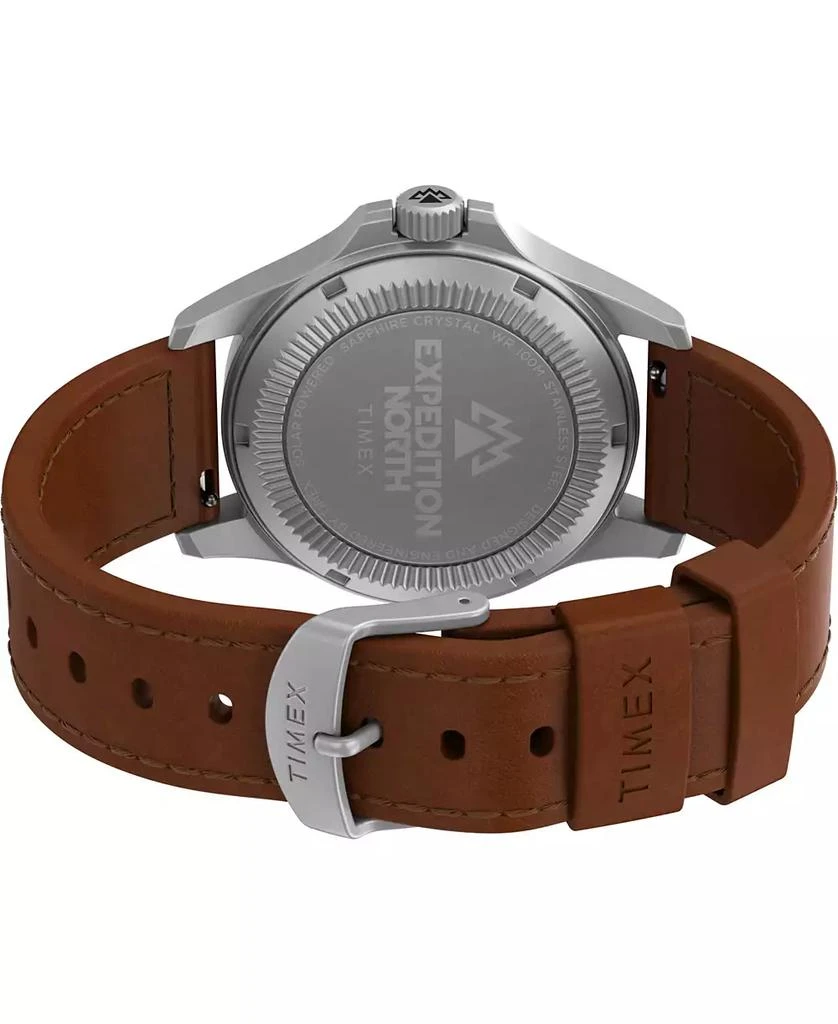 商品Timex|Men's Solar Brown Leather Strap Watch 41 mm,价格¥1266,第5张图片详细描述