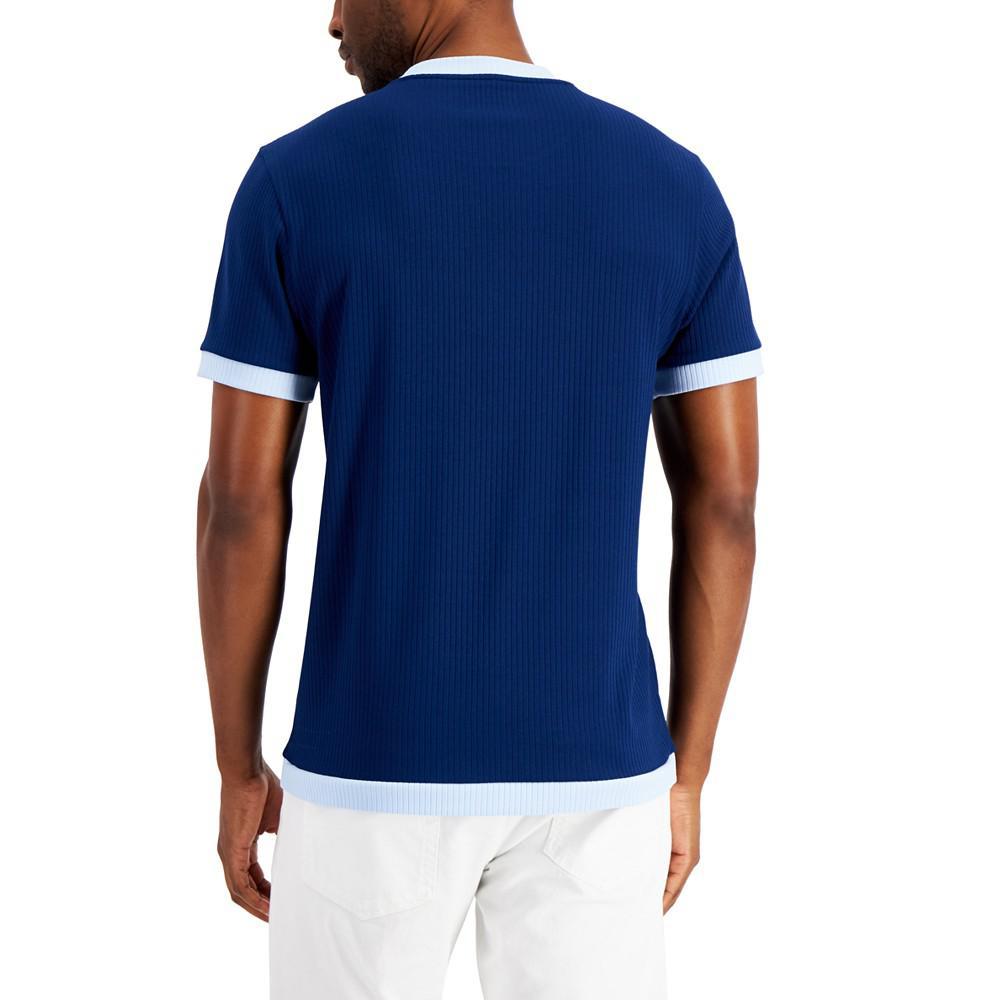 商品Alfani|Men's Ribbed Contrast T-Shirt, Created for Macy's,价格¥104,第4张图片详细描述
