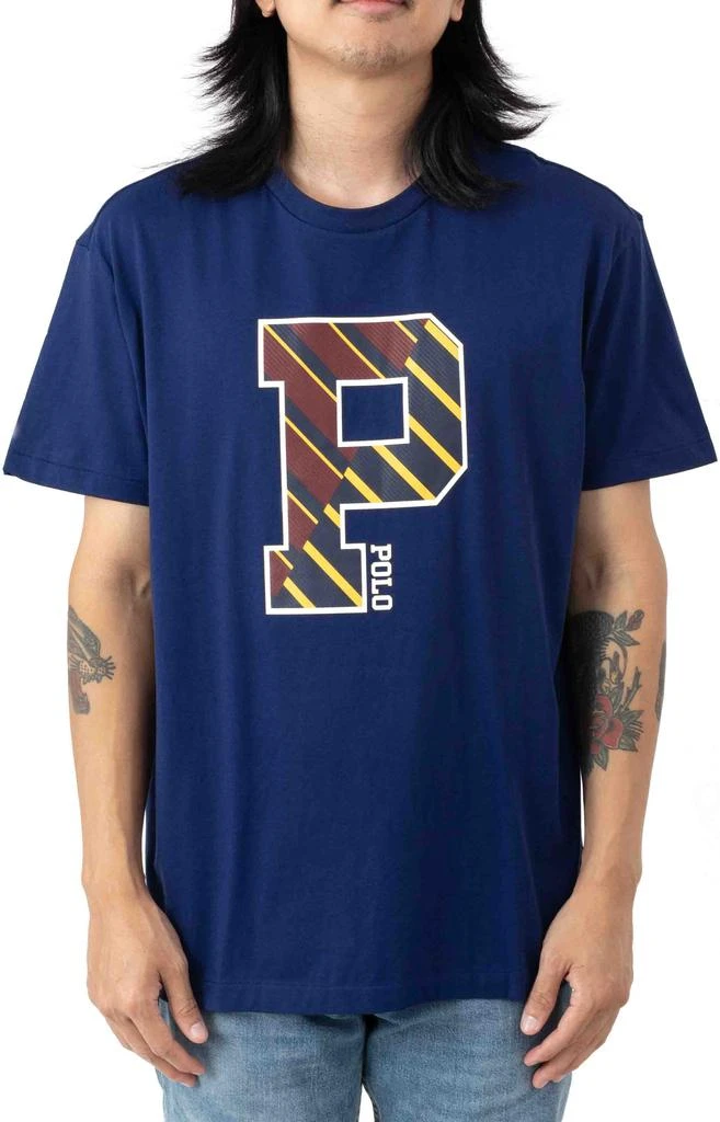 商品Ralph Lauren|Letterman Classic Fit T-Shirt - French Navy ,价格¥243,第1张图片