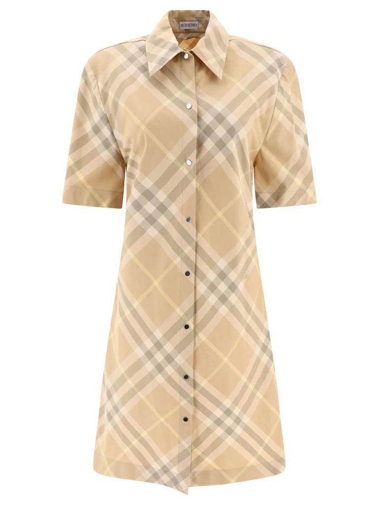 商品Burberry|Check Cotton Shirt Dress Dresses Beige,价格¥6549,第1张图片