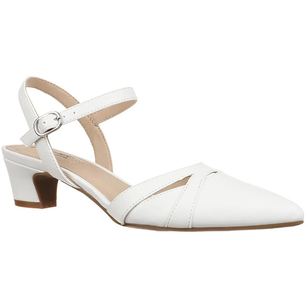 商品LifeStride|LifeStride Womens Marlee Buckle Faux Leather Block Heels,价格¥76,第1张图片详细描述