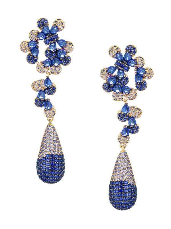 商品Eye Candy LA|Maisie 18K Goldplated & Cubic Zirconia Drop Earrings,价格¥420,第1张图片