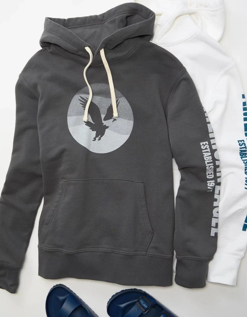 商品AE|AE Bonfire Fleece Graphic Hoodie,价格¥137,第3张图片详细描述