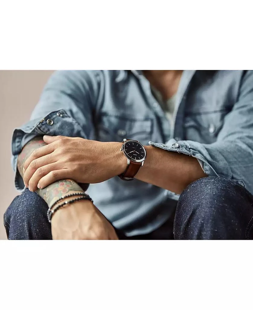 商品Fossil|Men's The Minimalist Brown Leather Strap Watch,价格¥894,第4张图片详细描述