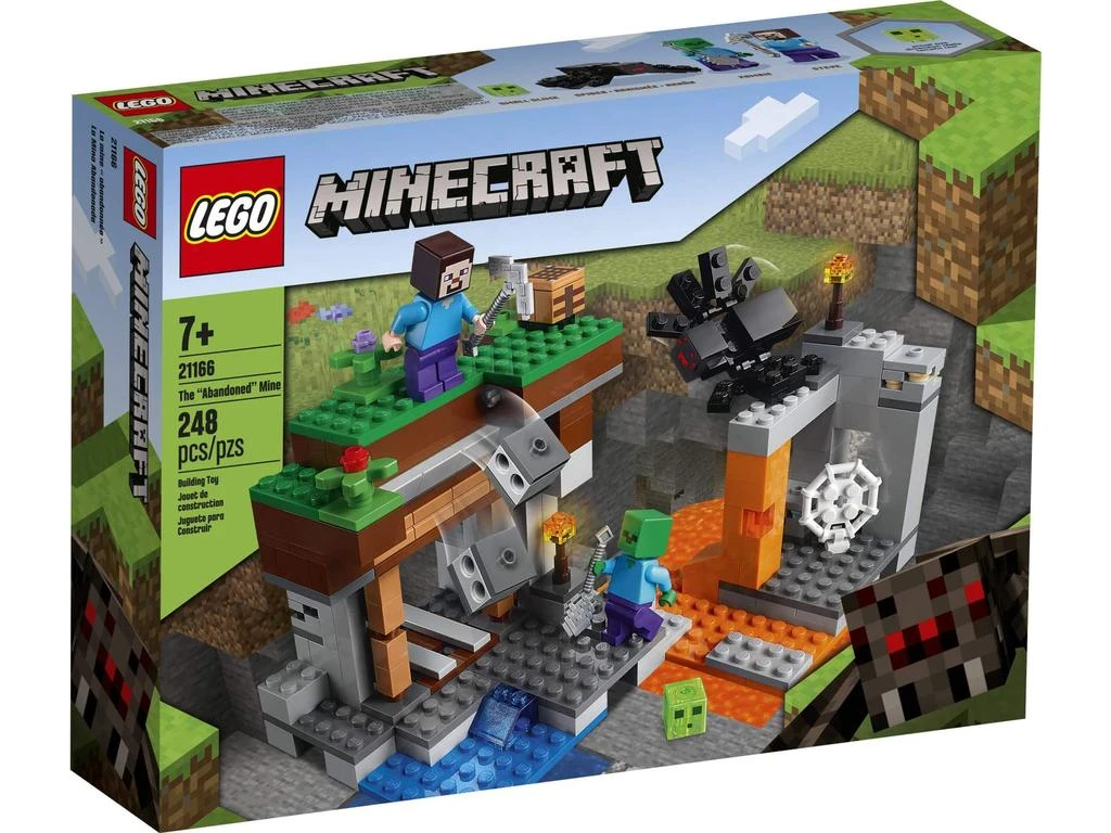 商品LEGO|LEGO Minecraft The Abandoned Mine 21166 Zombie Cave Battle Playset with Minecraft Action Figures and a Toy Spider, New 2021 (248 Pieces),价格¥149,第2张图片详细描述