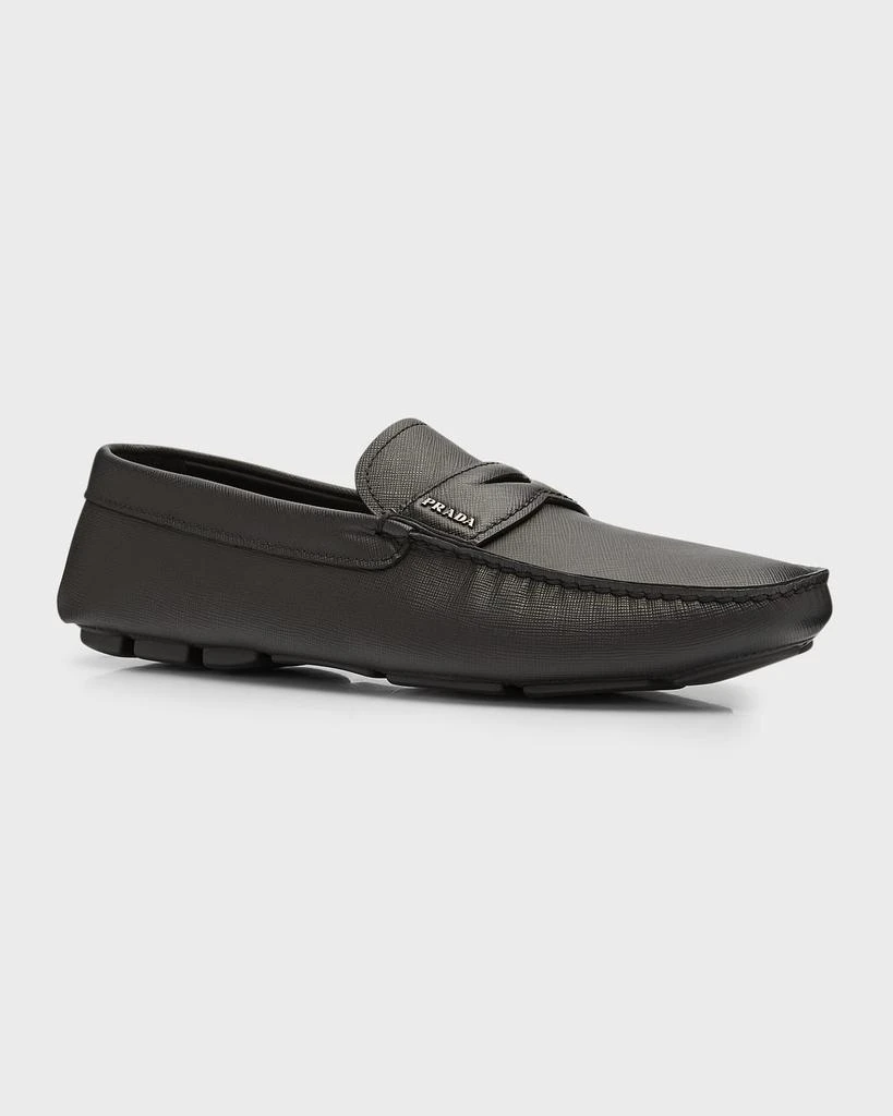 商品Prada|Men's Saffiano Leather Penny Drivers,价格¥6564,第4张图片详细描述