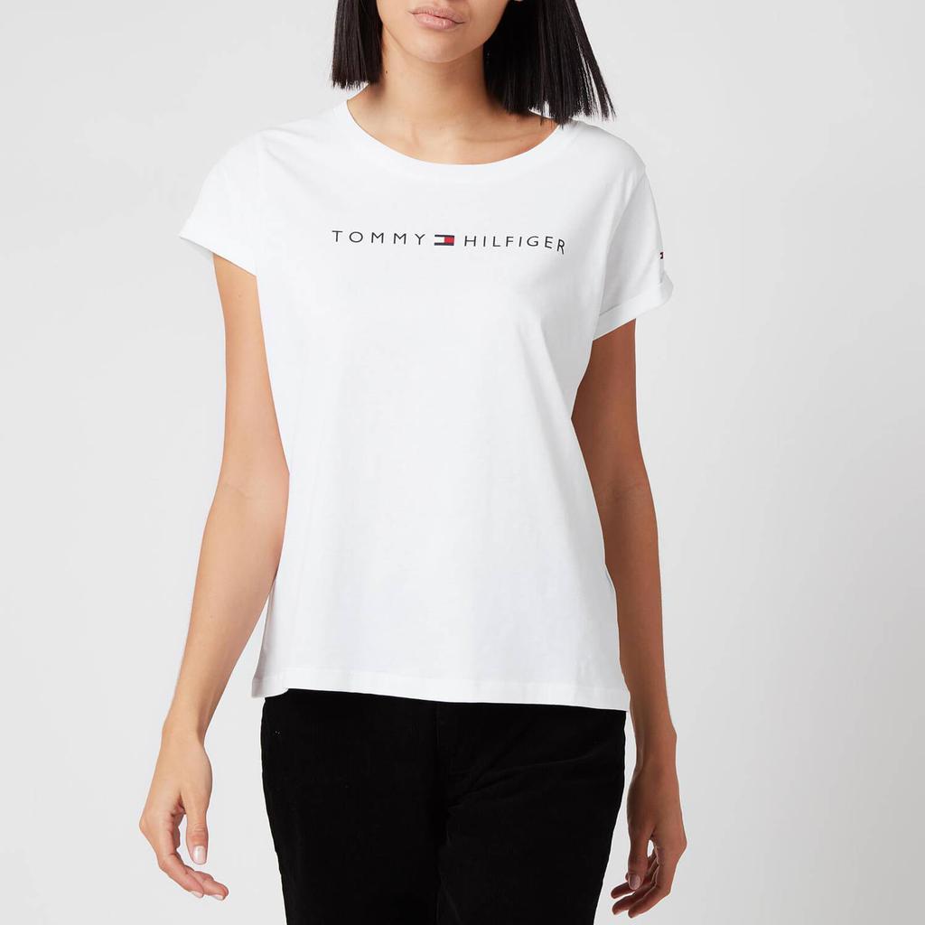 Tommy Hilfiger Women's Tommy Original Short Sleeve T-Shirt - White商品第1张图片规格展示