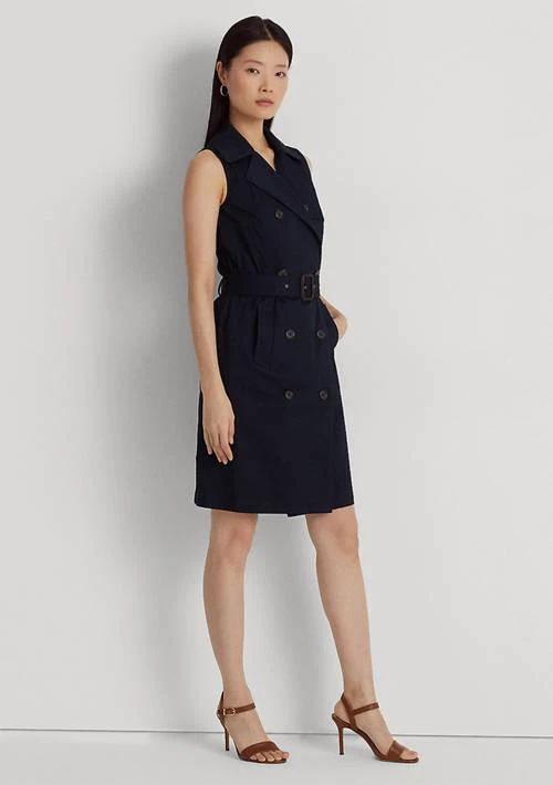 商品Ralph Lauren|Ralph Lauren Micro Sanded Twill Sleeveless Dress,价格¥422,第1张图片