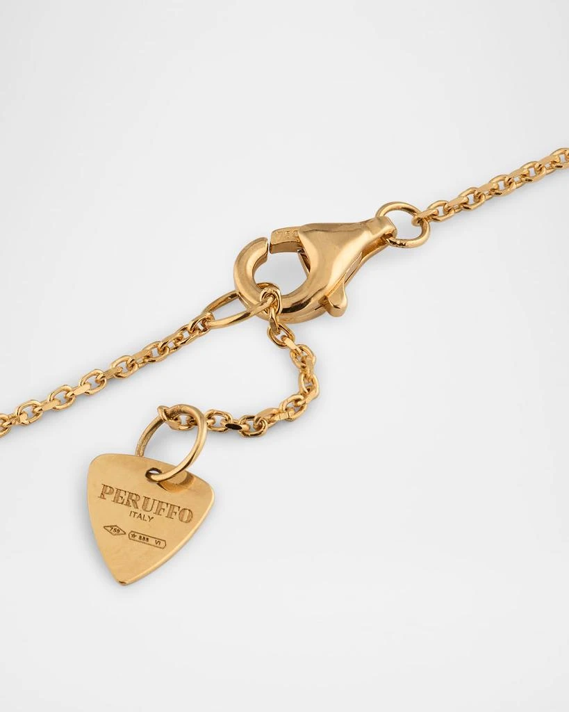 商品Peruffo|18K Yellow Gold Triangular Pendant Necklace with Diamonds,价格¥33458,第4张图片详细描述