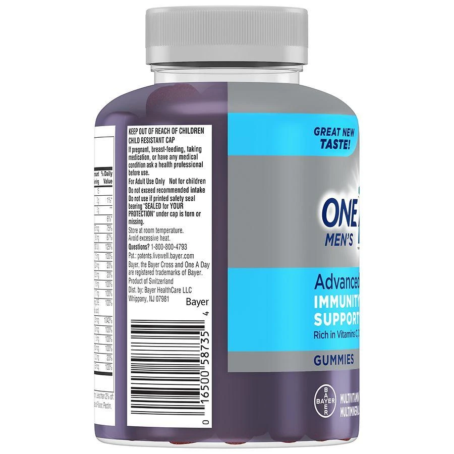 商品One A Day|Gummies Advanced Multivitamin with Immunity + Brain Support Strawberry,价格¥167,第3张图片详细描述