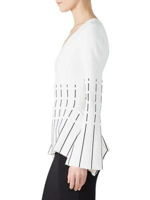 商品[二手商品] PRABAL GURUNG|Striped Peplum Top,价格¥239,第3张图片详细描述