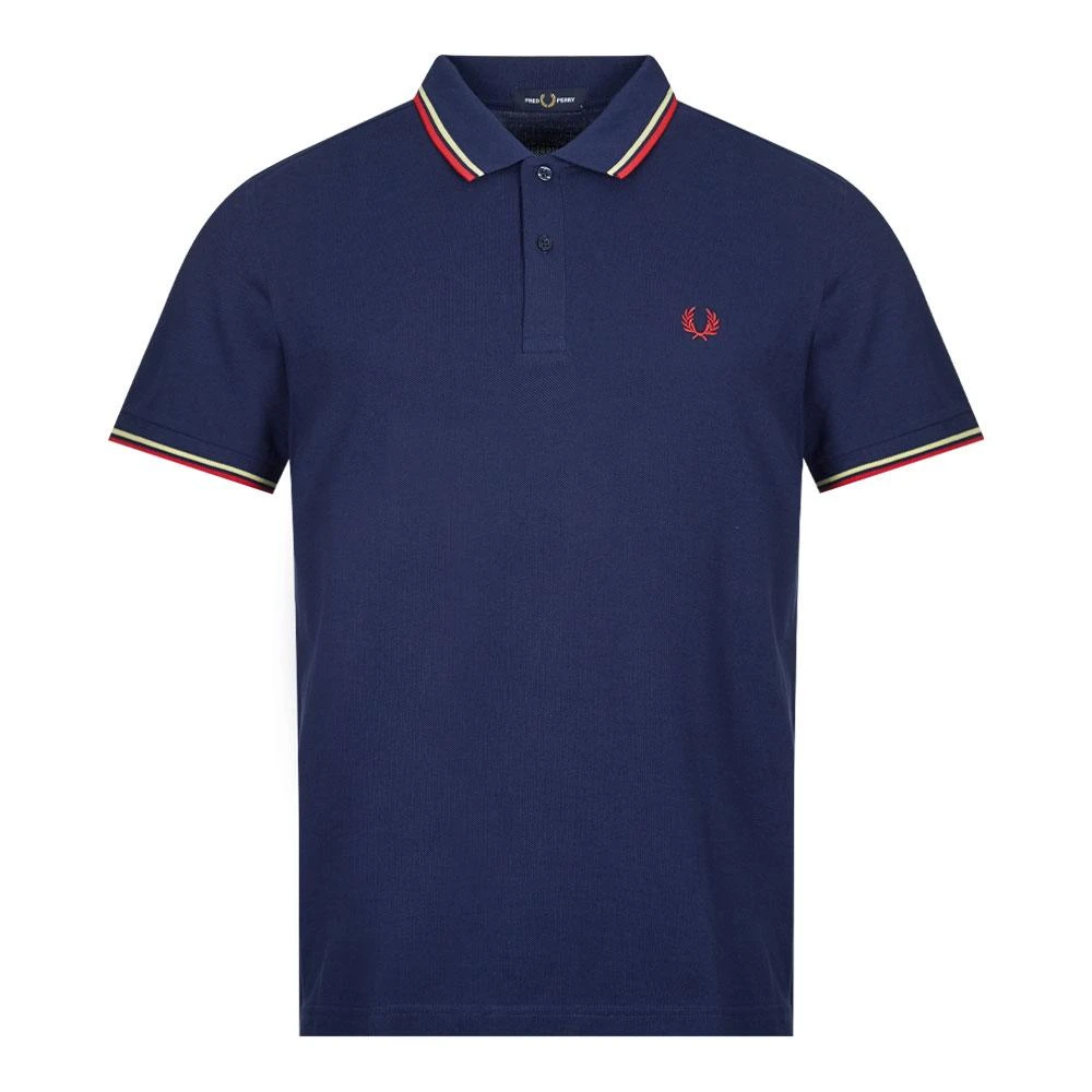 商品Fred Perry|Fred Perry Twin Tipped Polo Shirt - Navy / Yellow / Red,价格¥311,第1张图片