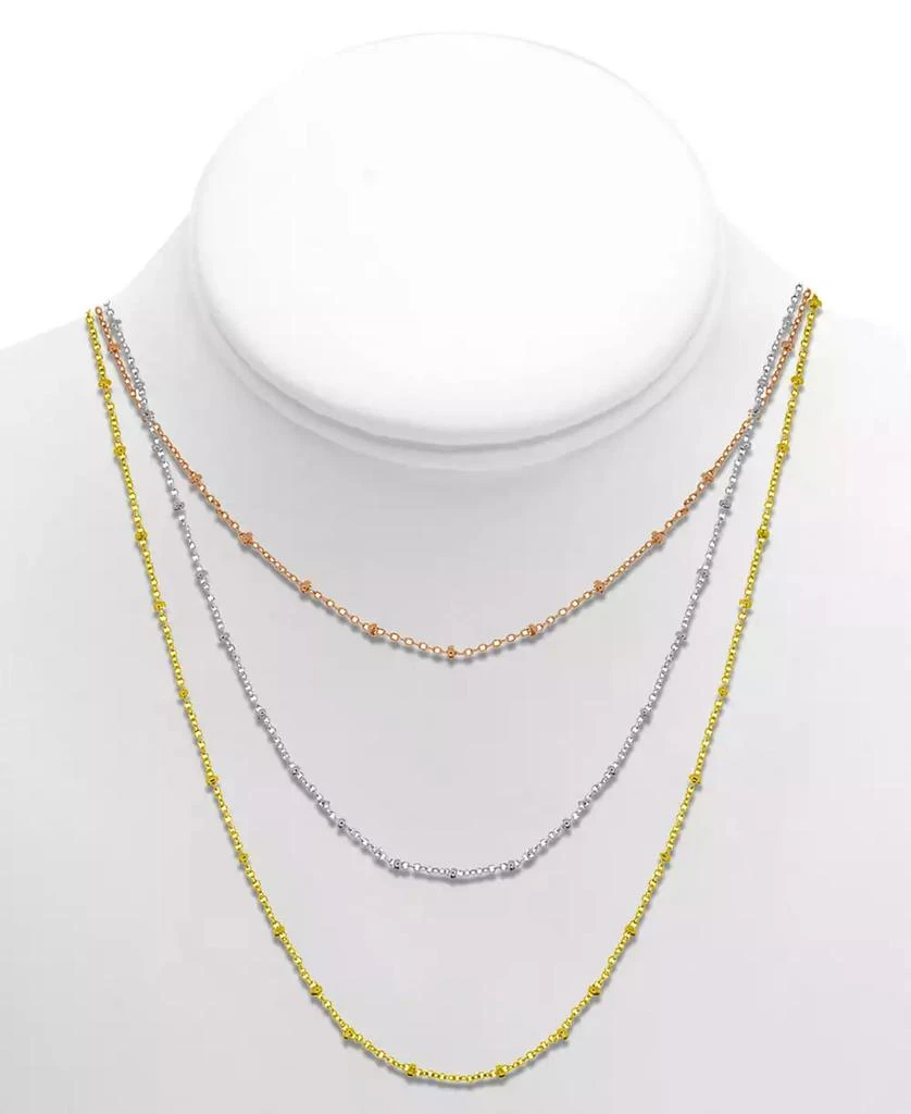 商品Essentials|Silver Plated Beaded 18" Layered Necklace,价格¥187,第2张图片详细描述