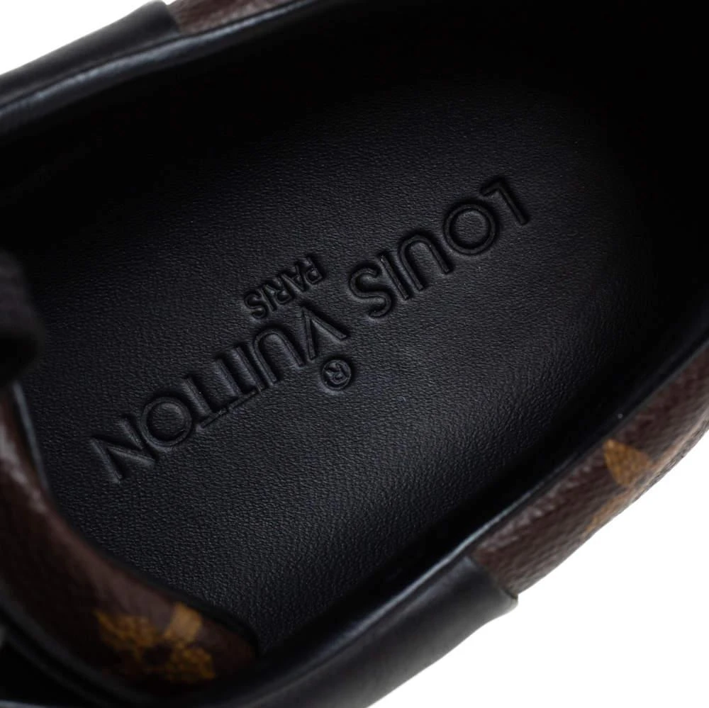 Louis Vuitton Brown Monogram Canvas and Black Leather Low Top Sneakers Size 42 商品