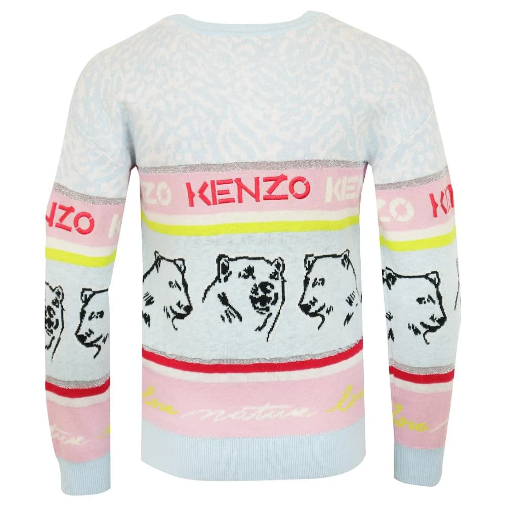 商品Kenzo|Pale Blue Polar Bear Motif Jumper,价格¥508,第3张图片详细描述