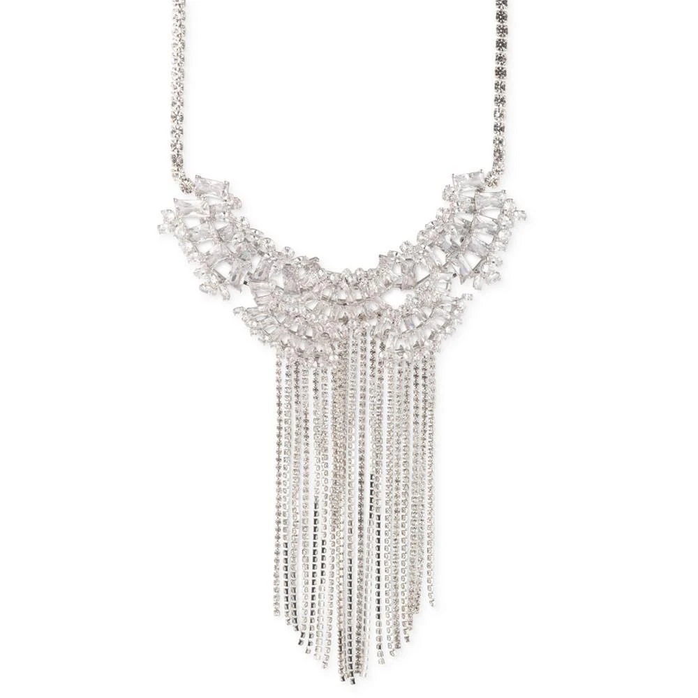 商品Givenchy|Silver-Tone Baguette Crystal & Cubic Zirconia Statement Necklace, 16" + 3" extender,价格¥841,第1张图片