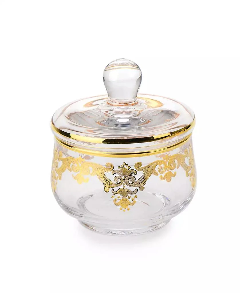 商品Classic Touch|Glass Sugar Bowl with Artwork,价格¥489,第1张图片
