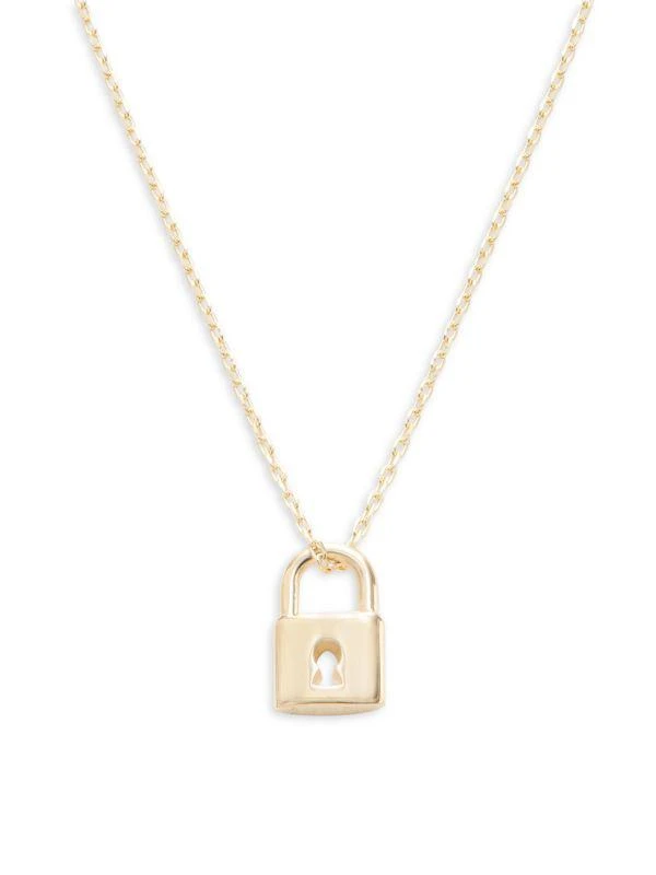 商品Saks Fifth Avenue|14K Yellow Gold Padlock Pendant Chain Necklace,价格¥3397,第1张图片