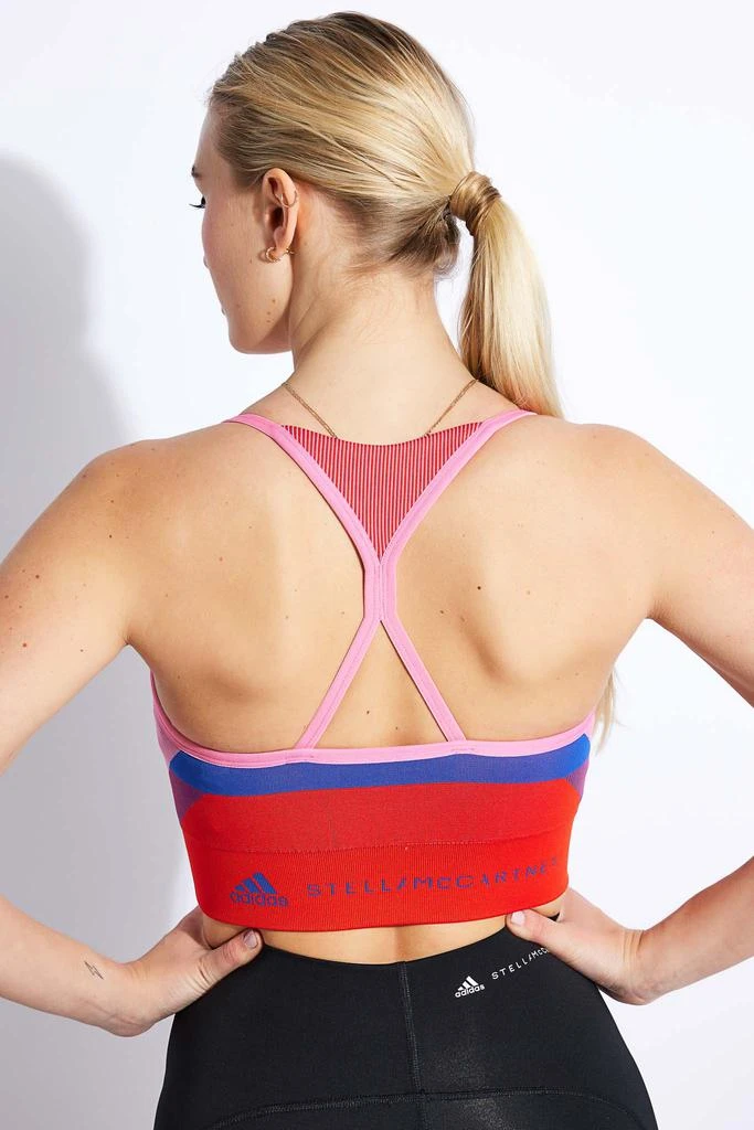 商品Adidas|TrueStrength Yoga Knit Light Support Bra - Pink/Orange/Blue,价格¥373,第3张图片详细描述