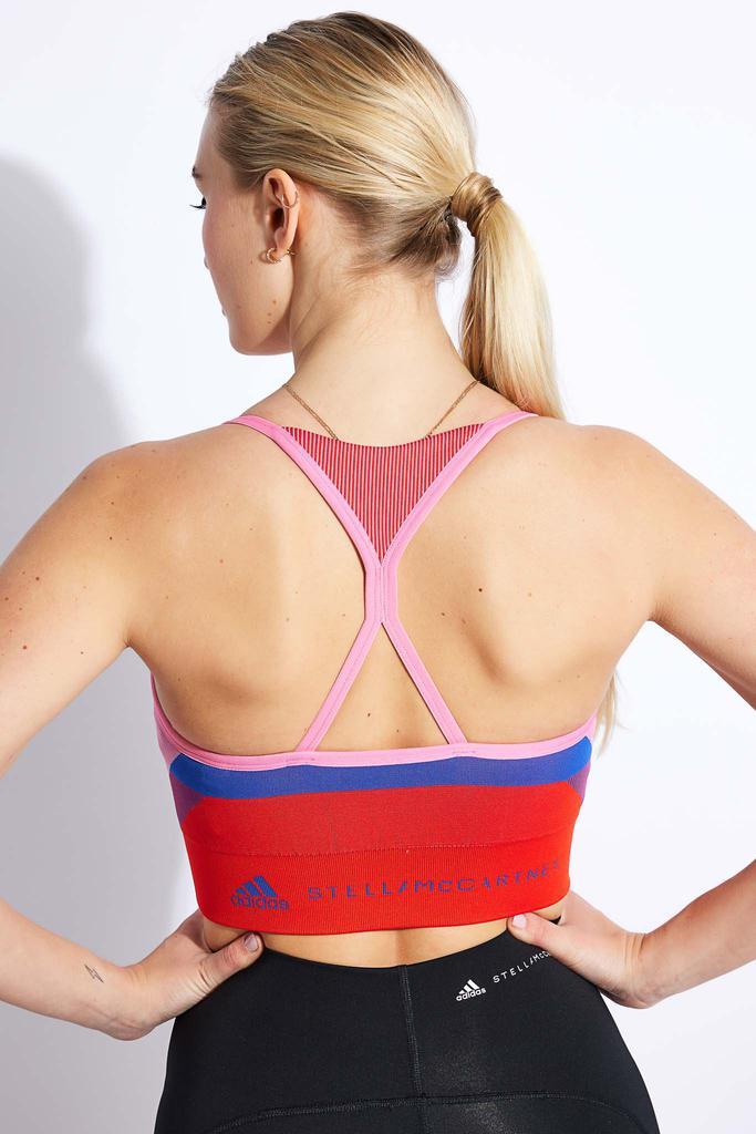 商品Adidas|TrueStrength Yoga Knit Light Support Bra - Pink/Orange/Blue,价格¥372,第5张图片详细描述