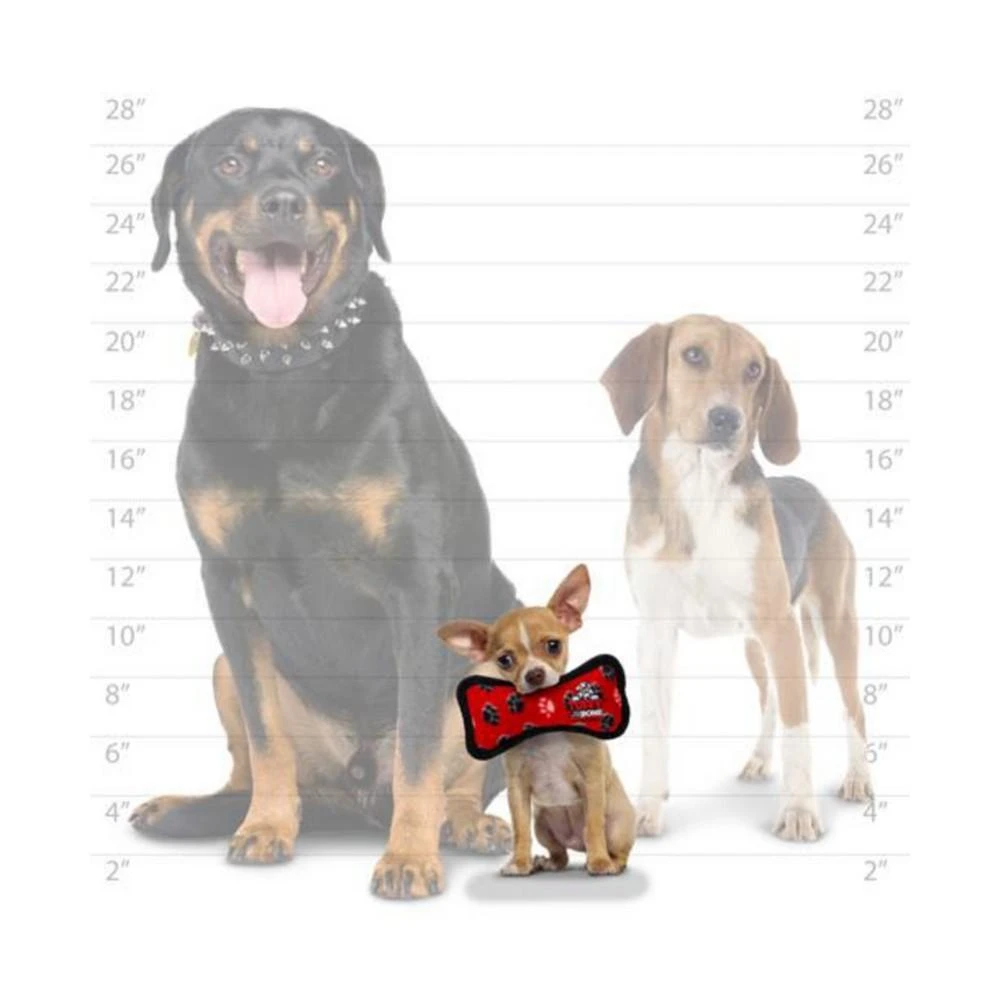 商品Tuffy|Jr Bone Red Paw, 2-Pack Dog Toys,价格¥149,第2张图片详细描述