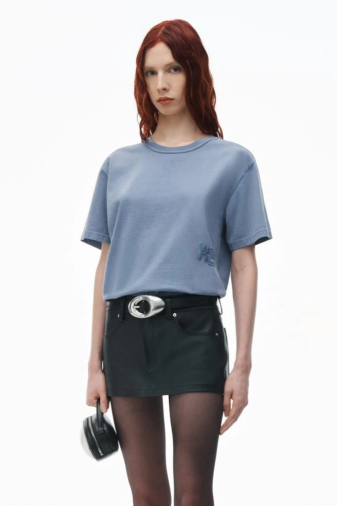 商品Alexander Wang|puff logo tee in cotton jersey,价格¥669,第1张图片