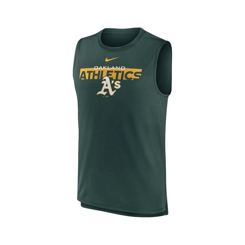 商品NIKE|Men's Green Oakland Athletics Knockout Stack Exceed Performance Muscle Tank Top,价格¥267,第2张图片详细描述