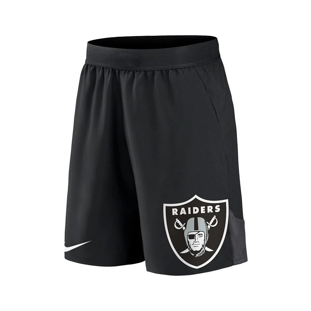 商品NIKE|Men's Black Las Vegas Raiders Stretch Performance Shorts,价格¥368,第2张图片详细描述